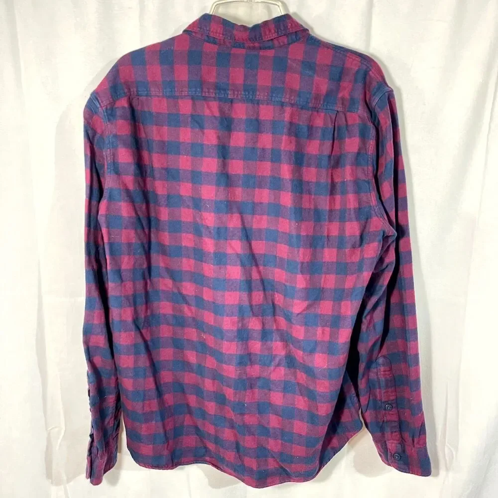 J. Crew Mercantile Plaid Button Up‎ Shirt Size L Mens